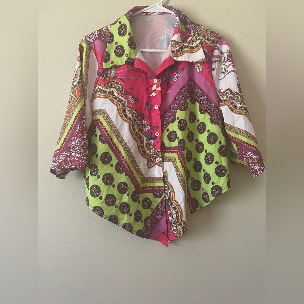 SHEIN Multicolor Patterned Blouse